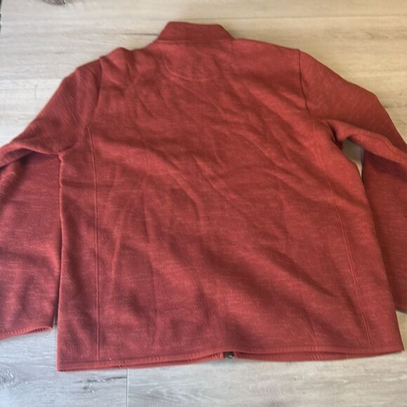 Untuckit Fleece Full-Zip sweater red size L NWOT - Picture 7 of 7